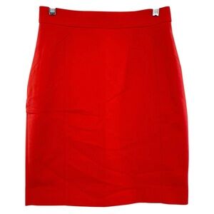 H&M Red Mini Pencil Skirt Cotton Blend